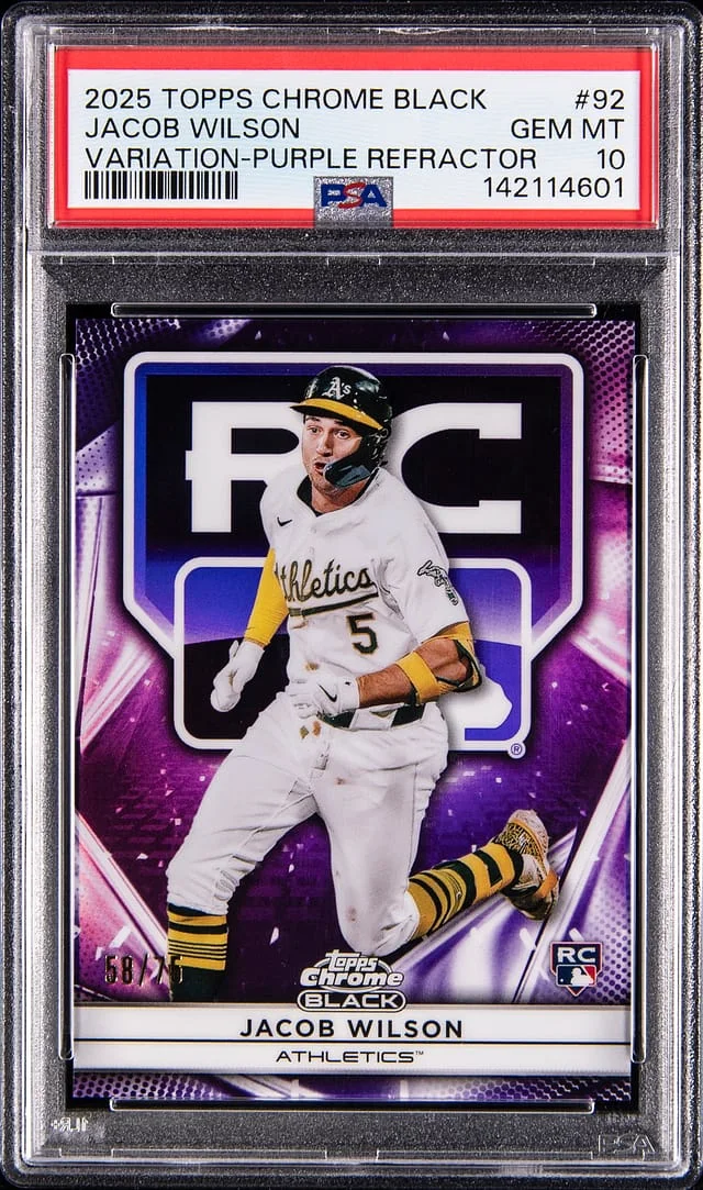 2025 Topps Chrome Jacob Wilson Variation Purple Refractor #92 card image