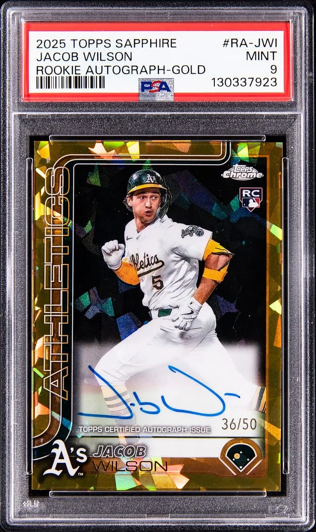 2025 Topps Chrome Jacob Wilson Autograph Gold #RA-JWI card image
