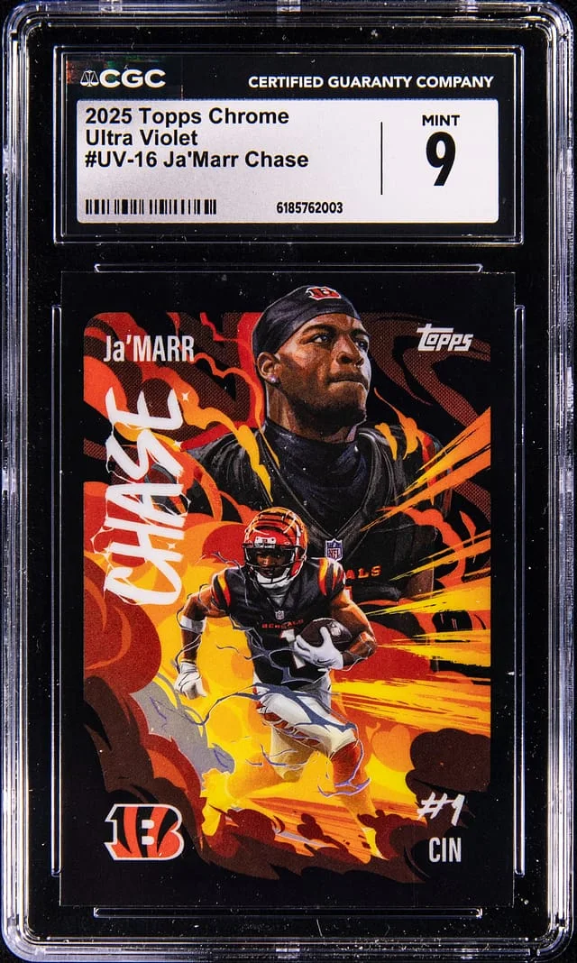 2025 Topps Chrome Ja'Marr Chase Ultra Violet #UV-16 card image