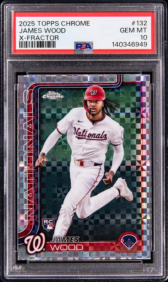 2025 Topps Chrome James Wood X-Fractor #132 card image