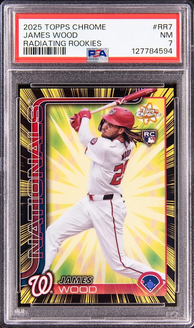 2025 Topps Chrome James Wood Radiating Rookies #RR-7 card image