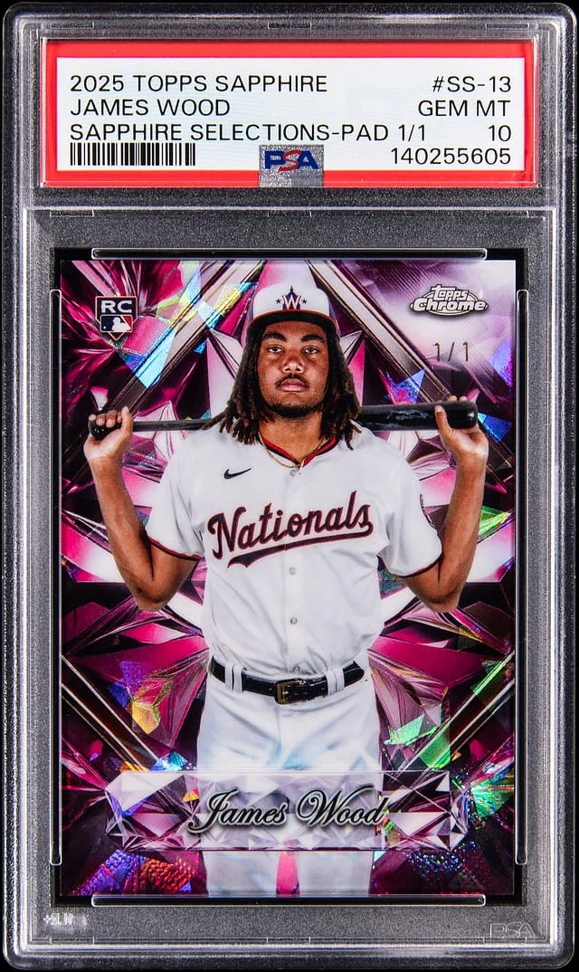 2025 Topps Chrome James Wood Sapphire Selections Padparadscha #SS-13 card image