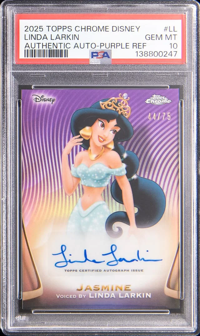 2025 Topps Chrome Jasmine Disney Authentic Autograph Purple Refractor #AA-LL card image