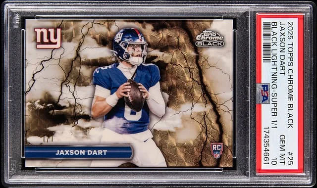 2025 Topps Chrome Jaxson Dart Black Lightning SuperFractor #BL-25 card image