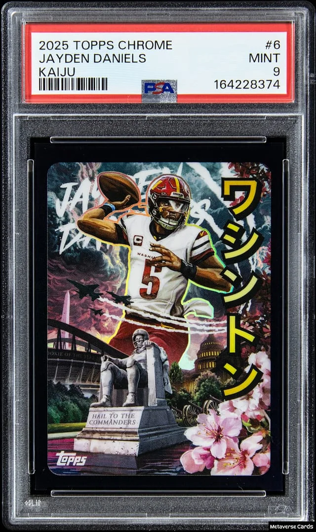 2025 Topps Chrome Jayden Daniels Kaiju #6 card image