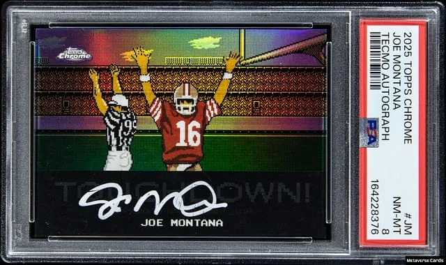 2025 Topps Chrome Joe Montana Tecmo Autograph #TA-JM card image