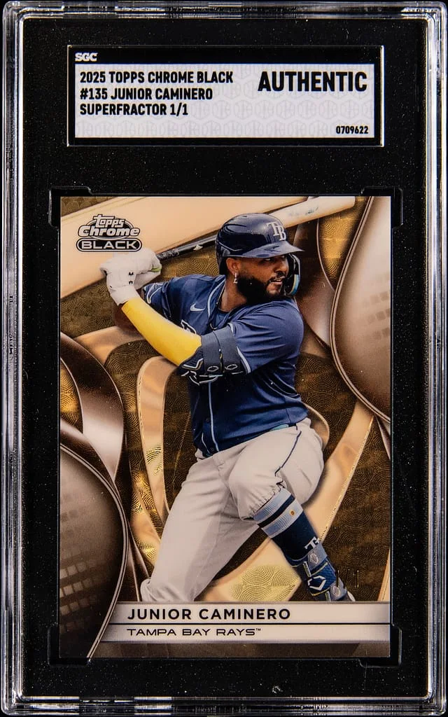 2025 Topps Chrome Junior Caminero Superfractor #135 card image