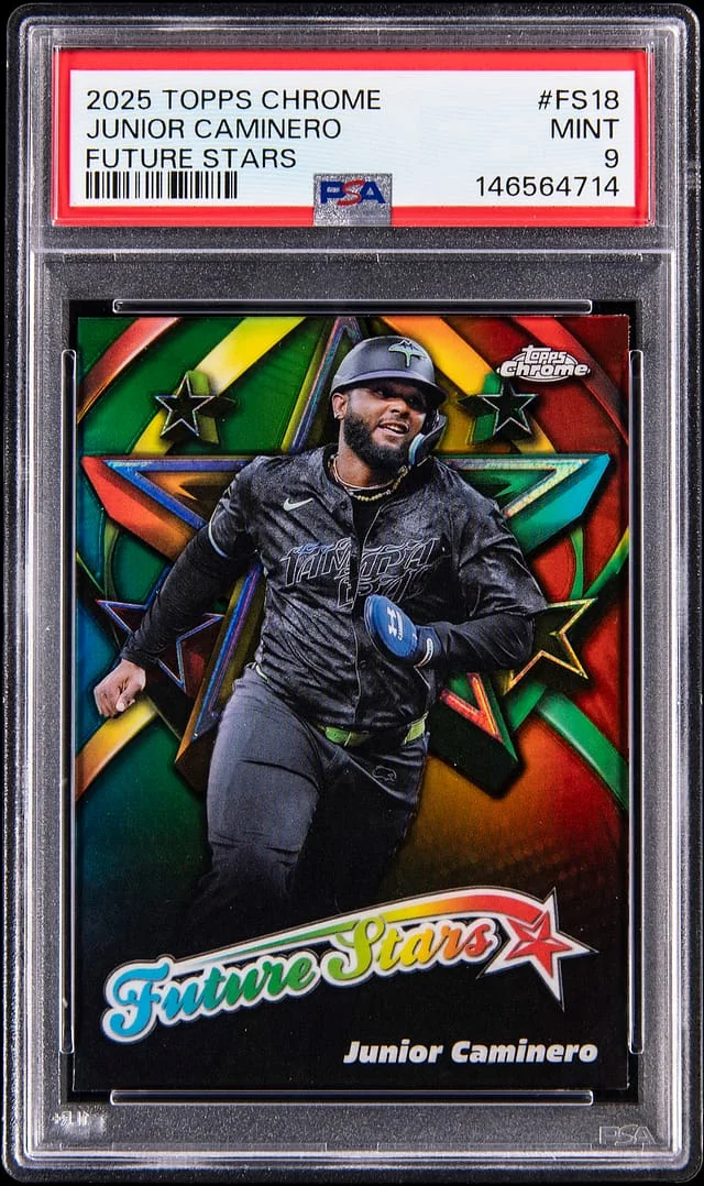 2025 Topps Chrome Junior Caminero Future Stars #FS-18 card image