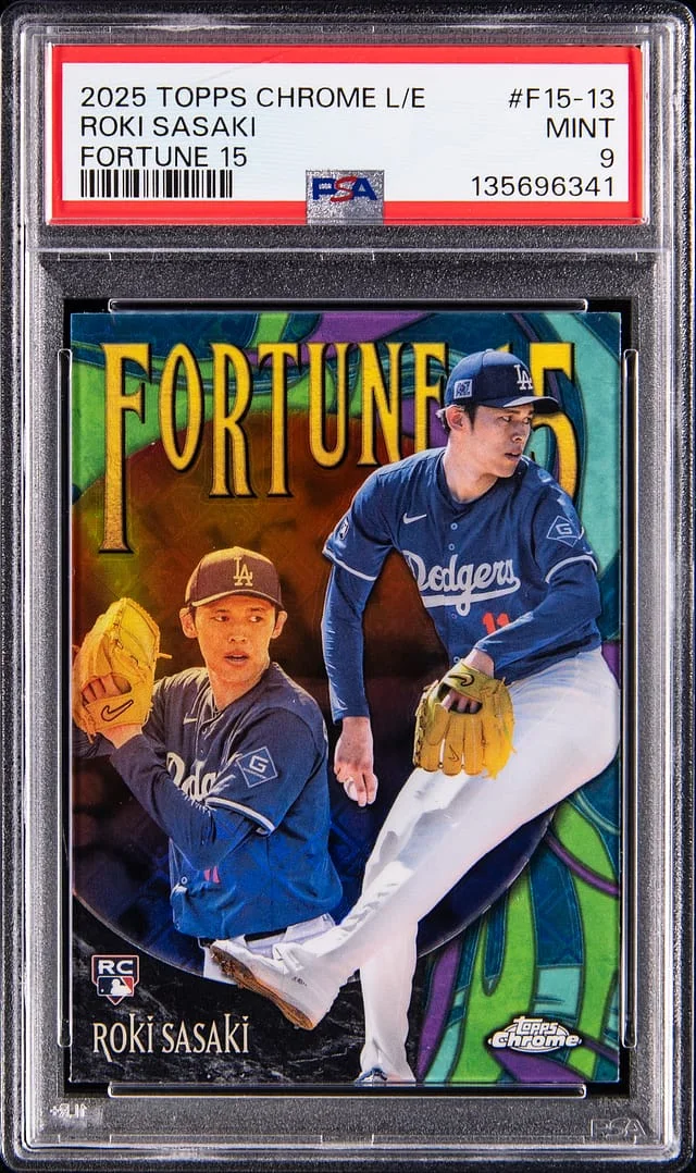2025 Topps Chrome Logofractor Roki Sasaki Edition Fortune 15 #F15-13 card image