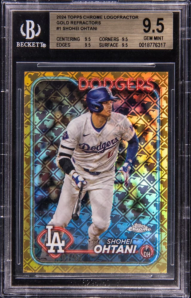 2025 Topps Chrome Logofractor Shohei Ohtani Gold Refractor #1 card image
