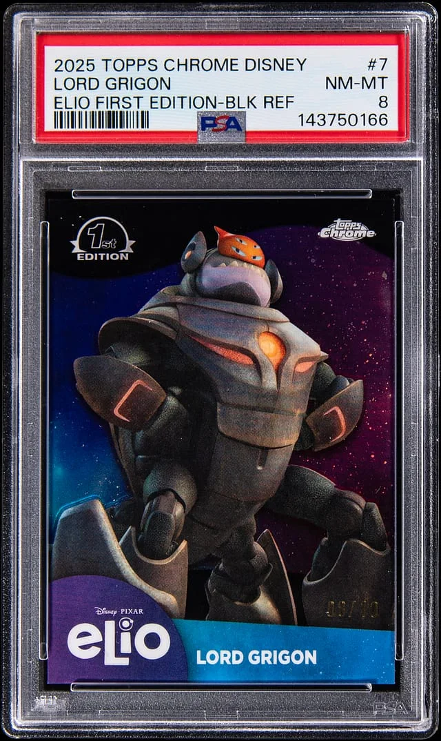 2025 Topps Chrome Lord Grigon Disney Elio First Edition Black Refractor #EL-7 card image