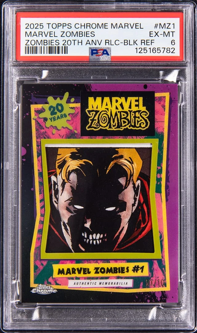 2025 Topps Chrome Marvel Zombies 20th Anniversary Relic Black Refractor #M-Z1 card image