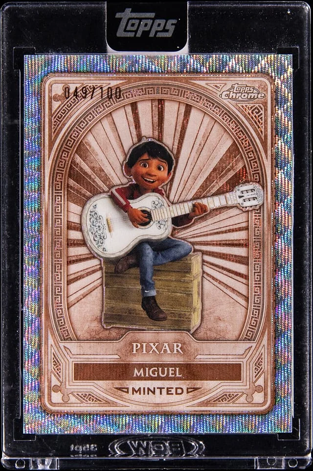 2025 Topps Chrome Miguel - Topps Encased Mint Minted Wave Refractor #18 card image