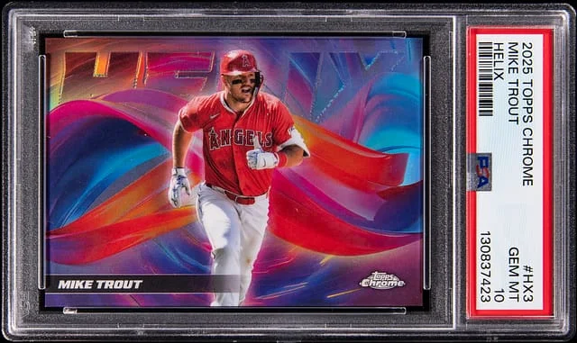 2025 Topps Chrome Mike Trout Helix #HX-3 card image