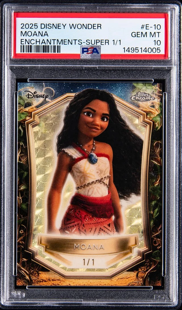 2025 Topps Chrome Moana Disney Wonder Enchantments SuperFractor #E-10 card image