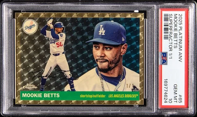 2025 Topps Chrome Mookie Betts SuperFractor #65 card image