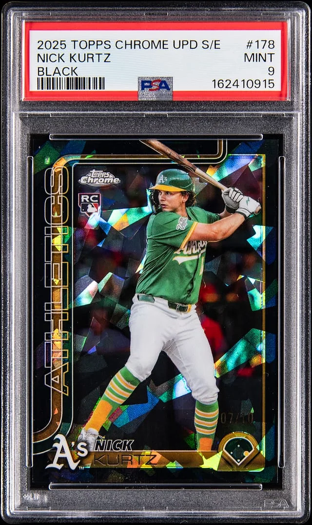 2025 Topps Chrome Nick Kurtz Update Black #USC178 card image
