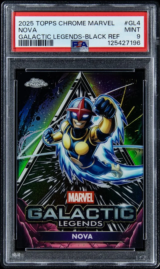 2025 Topps Chrome Nova Marvel Galactic Legends Black Refractor #GL-4 card image