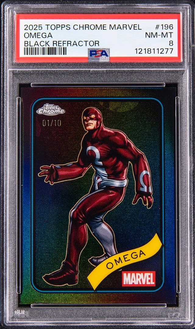 2025 Topps Chrome Omega Marvel Black Refractor #196 card image