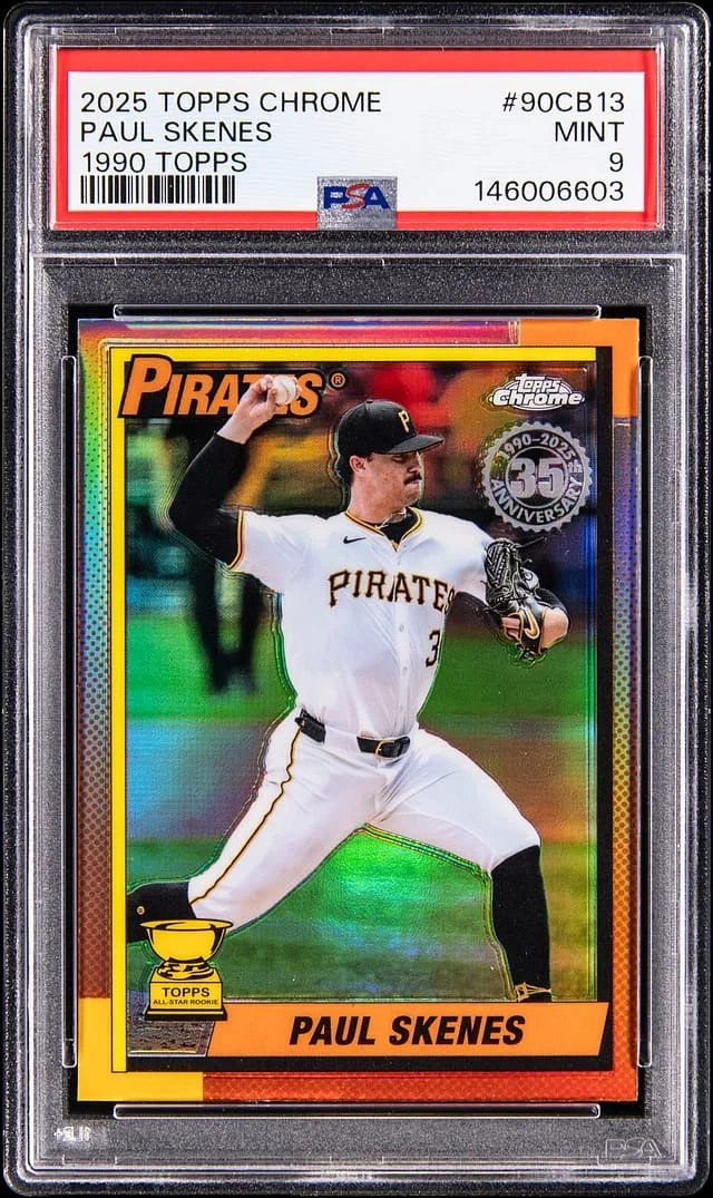 2025 Topps Chrome Paul Skenes 1990 Topps #90CB-13 card image