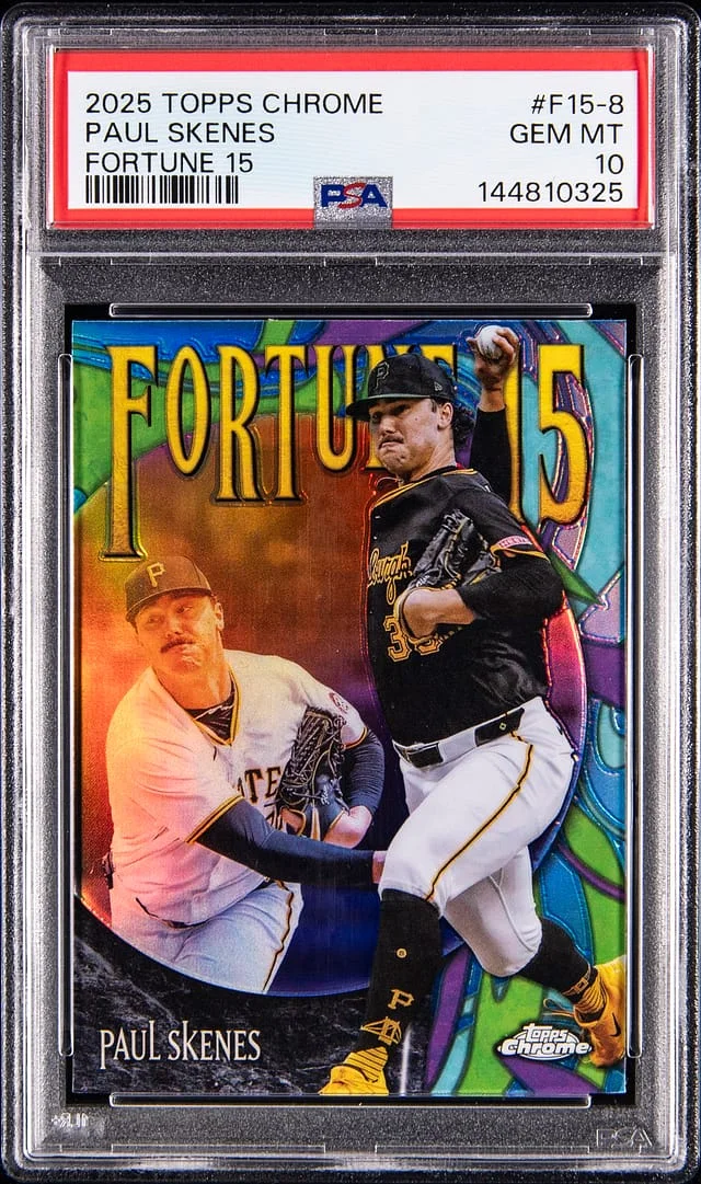 2025 Topps Chrome Paul Skenes Fortune 15 #F15-8 card image