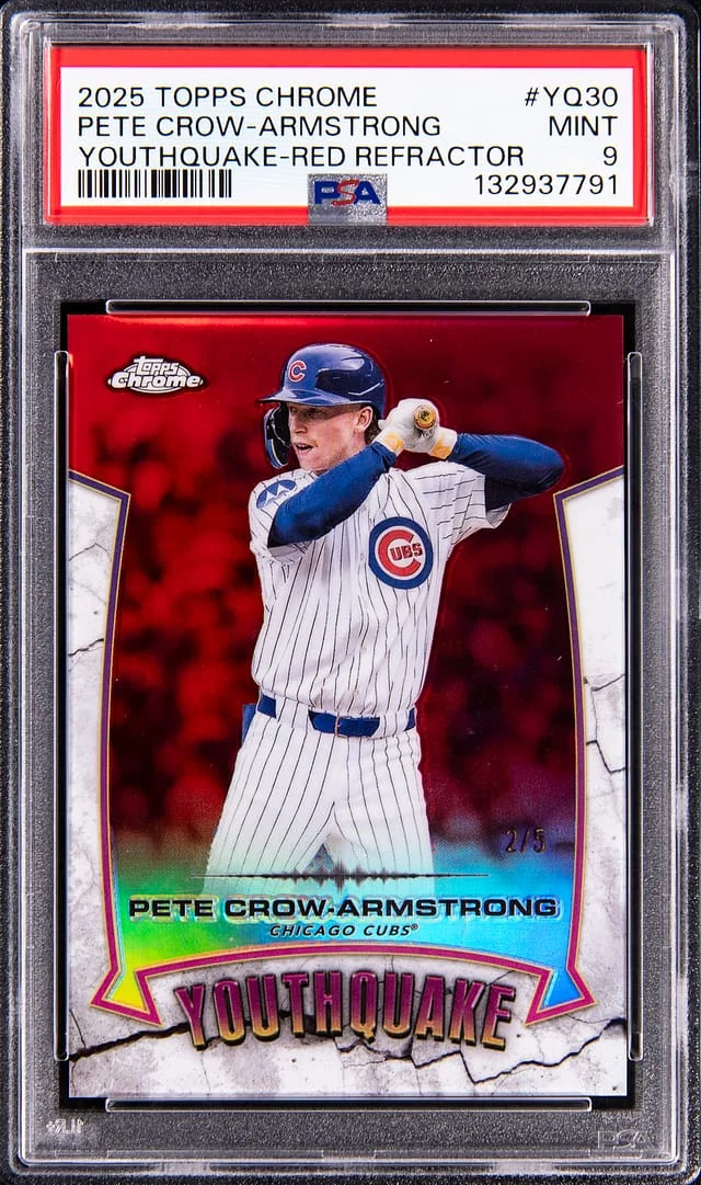 2025 Topps Chrome Pete Crow-Armstrong Youthquake Red Refractor #YQ-30 card image