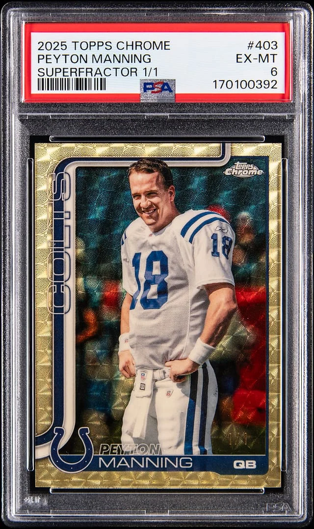2025 Topps Chrome Peyton Manning SuperFractor #403 card image