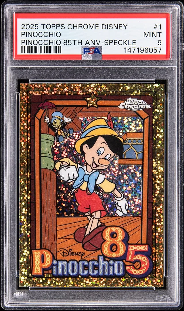 2025 Topps Chrome Pinocchio Disney 85th Anniversary Speckle #PN-1 card image