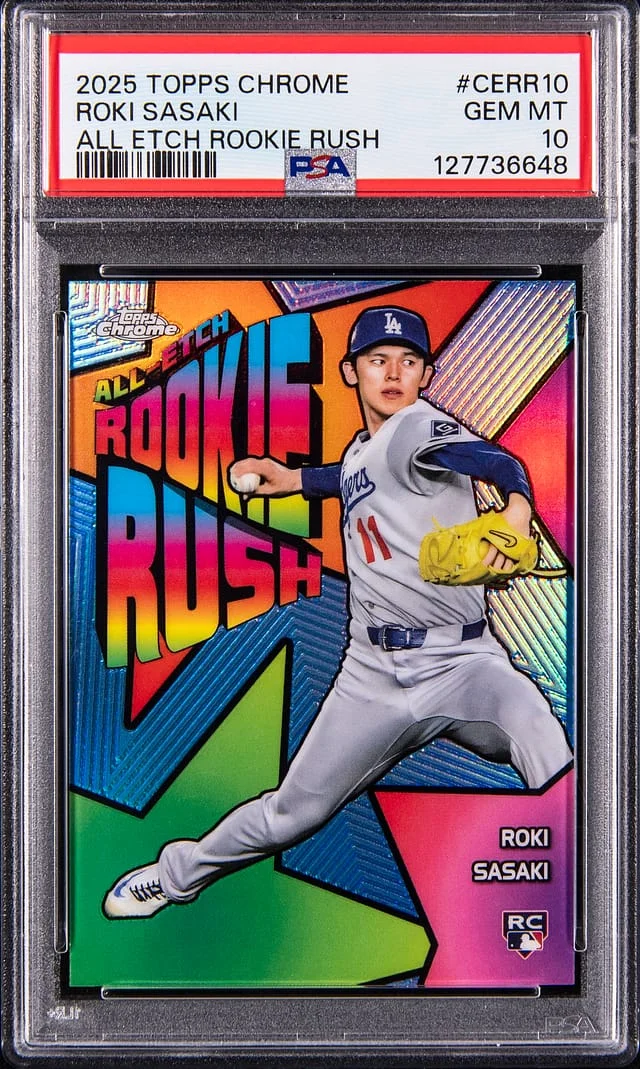 2025 Topps Chrome Roki Sasaki All Etch Rush #CERR-10 card image