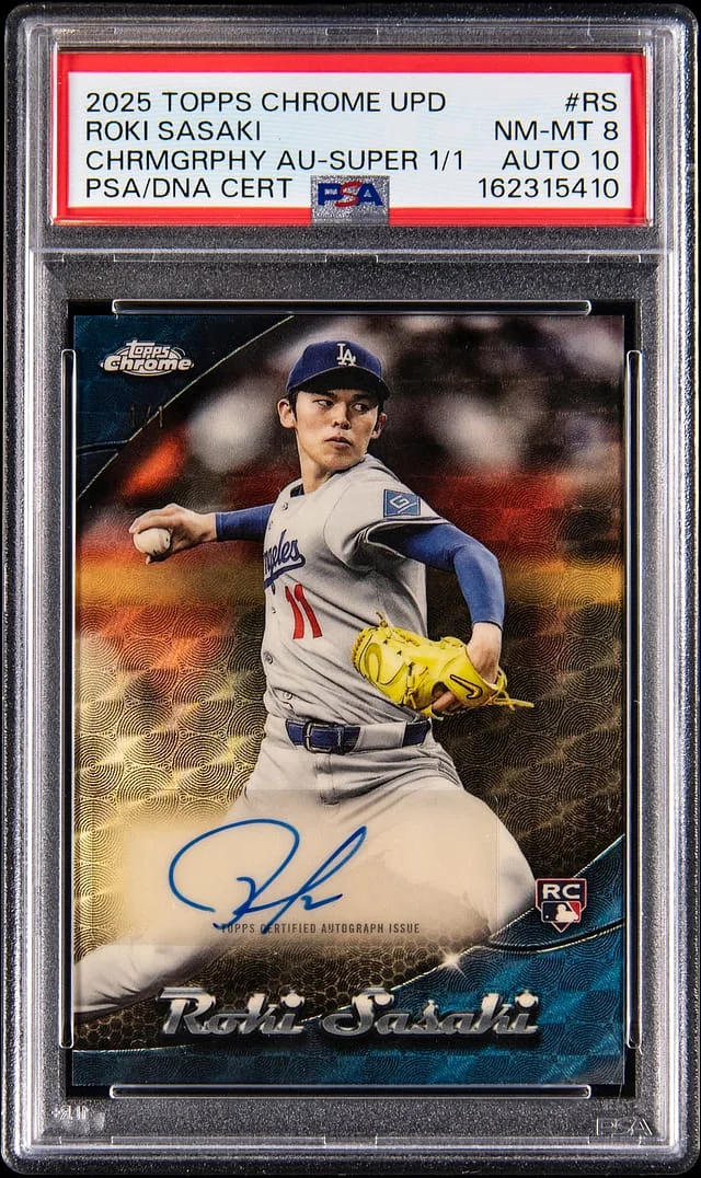 2025 Topps Chrome Roki Sasaki Chromography Autograph SuperFractor #CHRU-RS card image