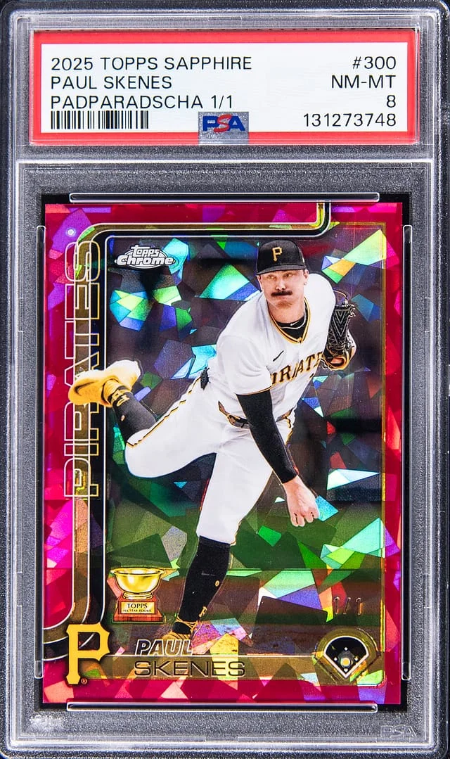 2025 Topps Chrome Sapphire Paul Skenes Padparadscha #300 card image