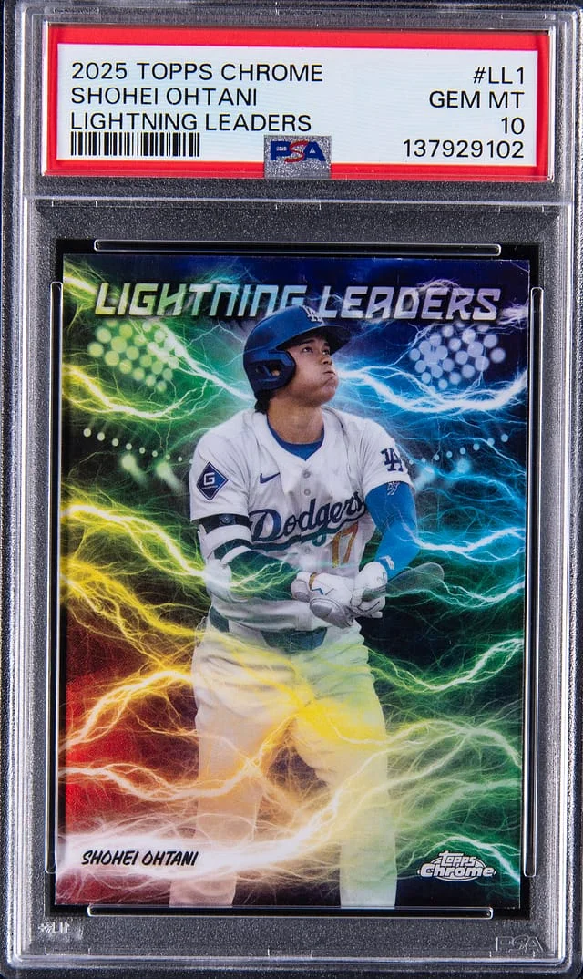 2025 Topps Chrome Shohei Ohtani Lightning Leaders #LL1 card image
