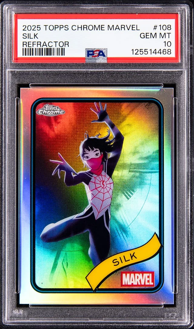 2025 Topps Chrome Silk Marvel Refractor #108 card image