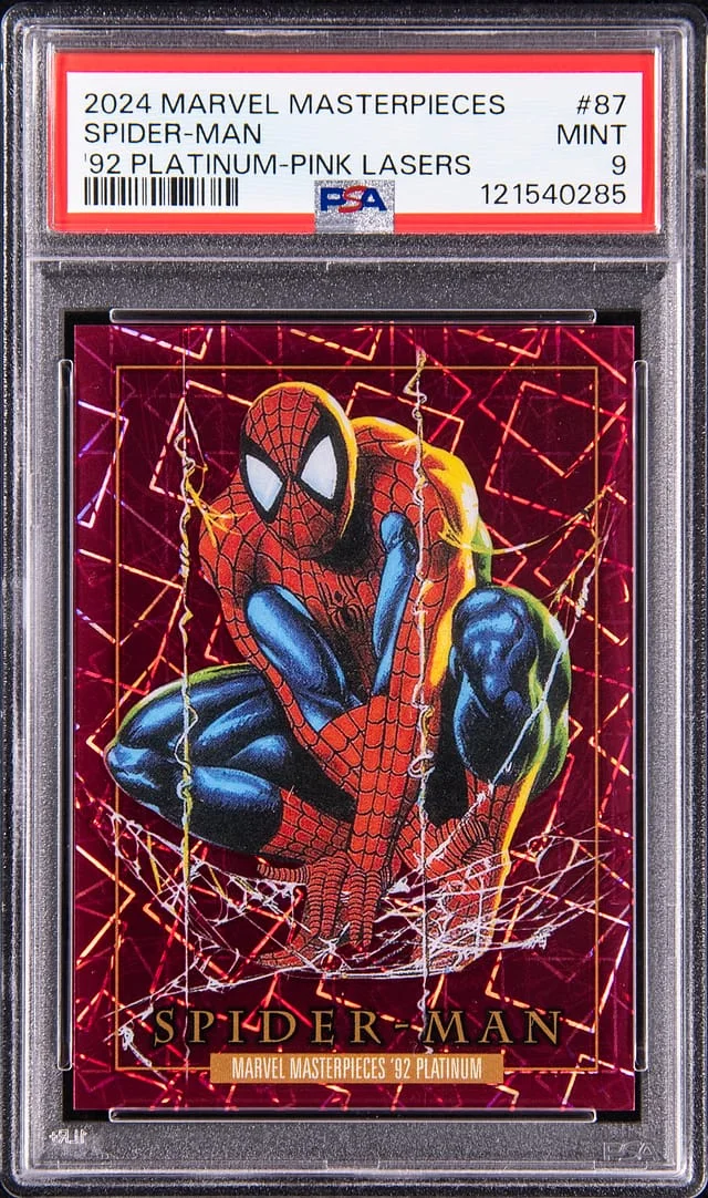 2025 Topps Chrome Spider-Man Marvel '92 Platinum-Pink Lasers #87 card image