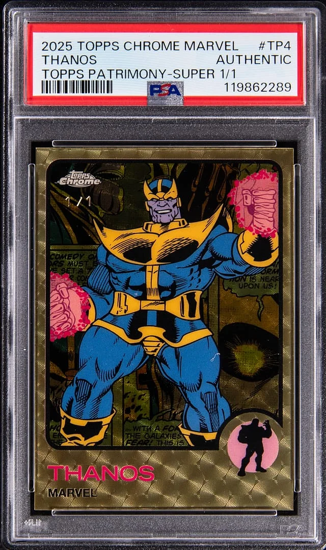2025 Topps Chrome Thanos Marvel Topps Patrimony SuperFractor #TP-4 card image