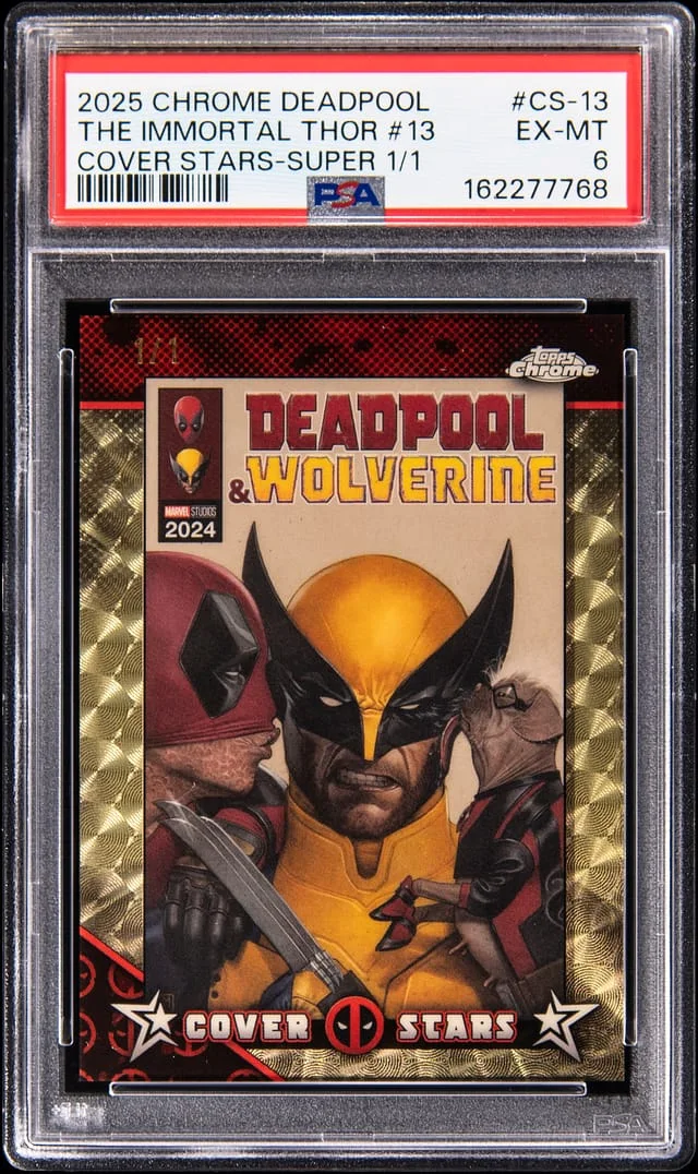 2025 Topps Chrome The Immortal Thor #13 Deadpool Cover Stars SuperFractor #CS-13 card image