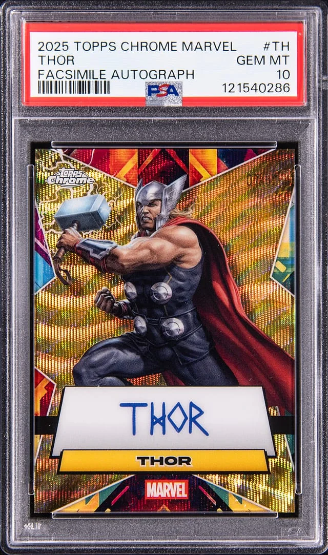 2025 Topps Chrome Thor Marvel Facsimile Autograph #TH card image