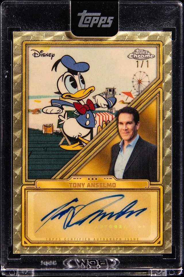 2025 Topps Chrome Tom Anselmo Disney Autograph SuperFractor #CA-TAN card image