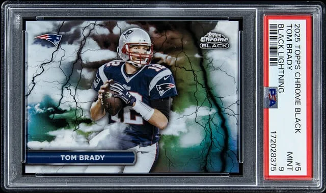 2025 Topps Chrome Tom Brady Black Lightning #5 card image