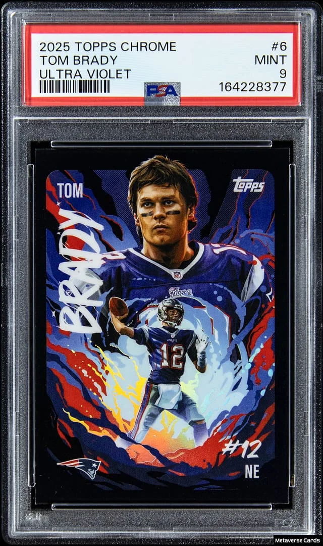 2025 Topps Chrome Tom Brady Ultra Violet #UV-6 card image