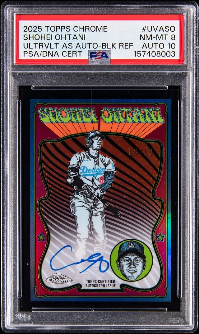 2025 Topps Chrome Ultra Violet All-Stars Autographs Black Refractor UVA-SO Shohei Ohtani #no-number card image