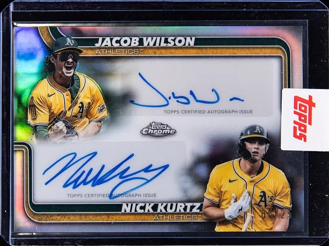 2025 Topps Chrome Update Jacob Wilson/Nick Kurtz Dual Autographs #DA-WK card image