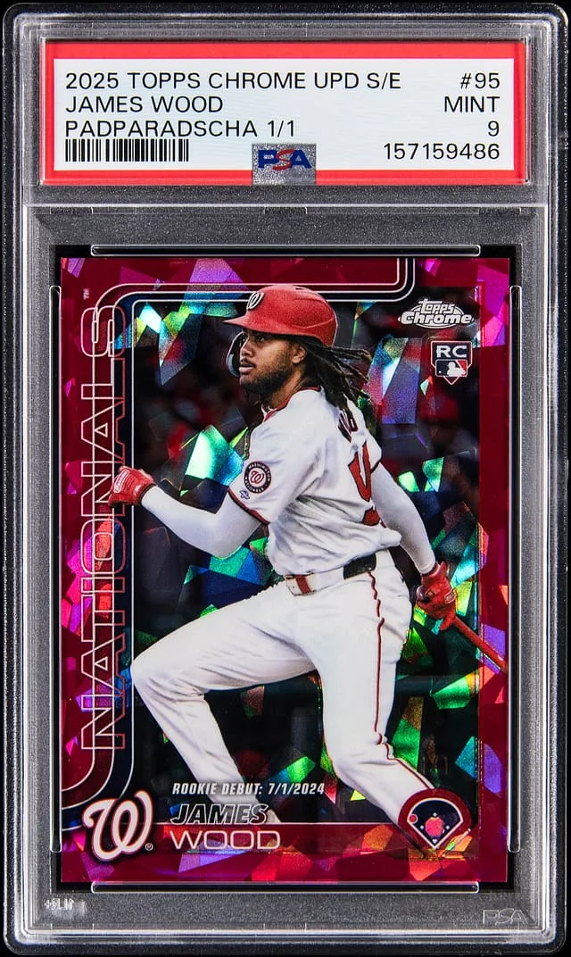 2025 Topps Chrome Update Sapphire James Wood Edition Padparadscha #USC95 card image
