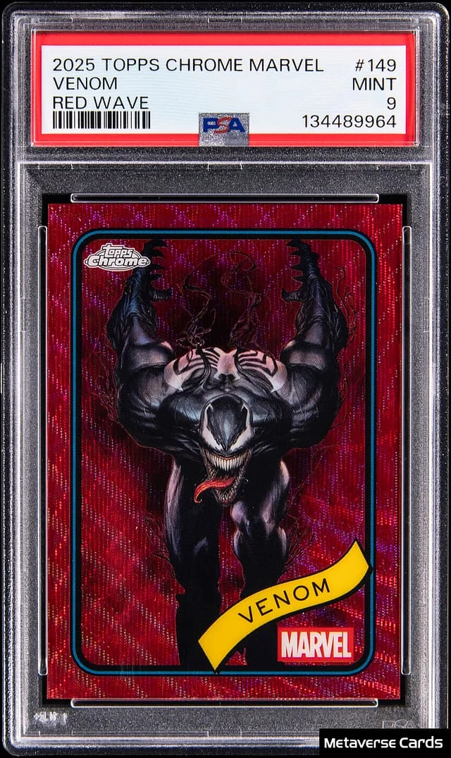 2025 Topps Chrome Venom Marvel Red Wave #149 card image