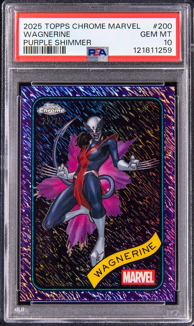 2025 Topps Chrome Wagnerine Marvel Purple Shimmer #200 card image