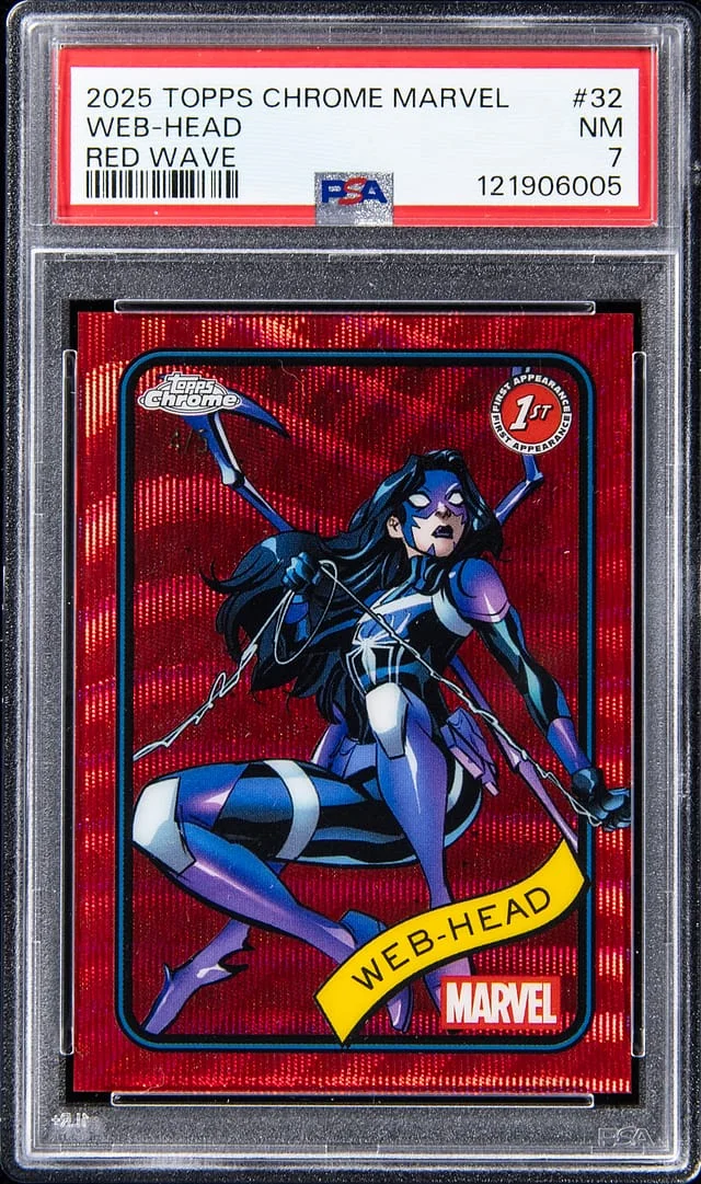 2025 Topps Chrome Web-Head Marvel Red Wave #32 card image
