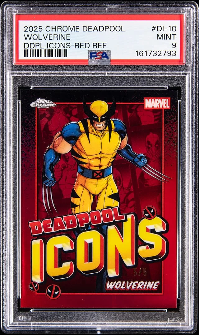 2025 Topps Chrome Wolverine Deadpool Icons Red Refractor #DI-10 card image