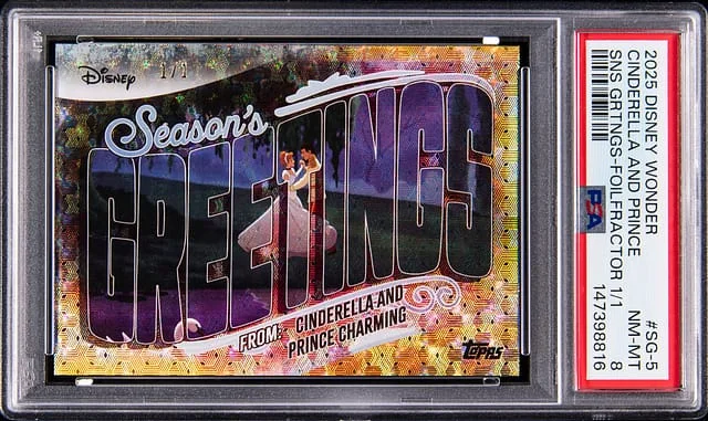 2025 Topps Cinderella & Prince Charming Disney Wonder Season's Greetings FoilFractor #SG-5 card image