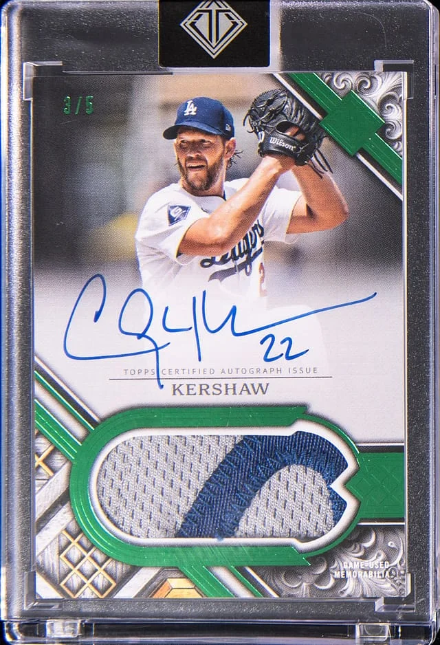 2025 Topps Clayton Kershaw Transcendent Collection Autograph Patch Card #PCA-CK card image