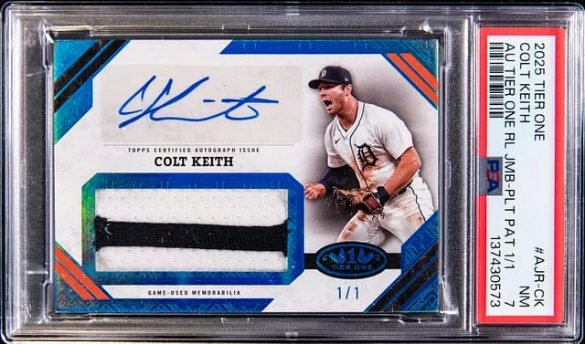 2025 Topps Colt Keith Tier One Autographed Tier One Relics Jumbo Relics #AJR-CK card image